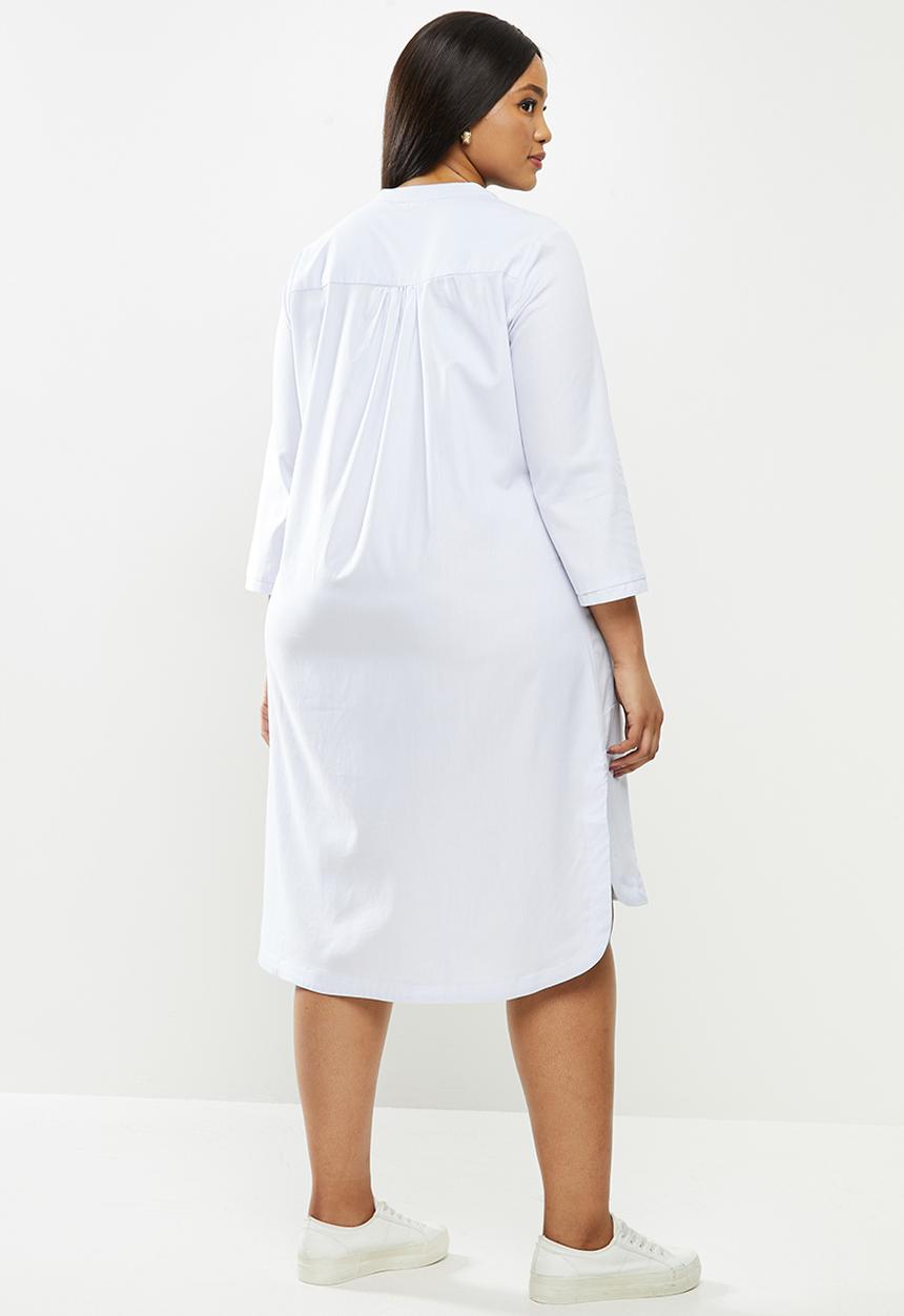 AMANDA LAIRD CHERRY - Plus lungro tunic - ice brushed twill