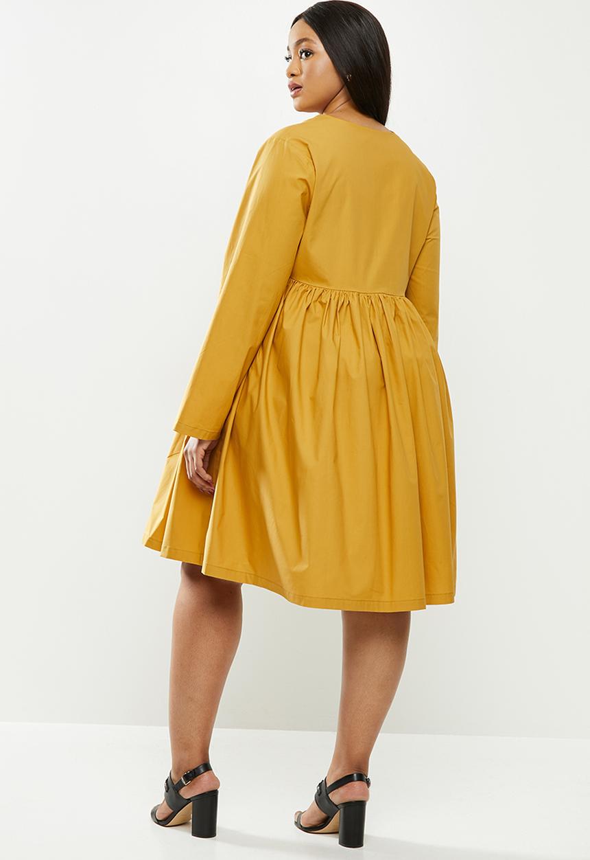 AMANDA LAIRD CHERRY - Plus lethaba dress -  honey brushed poplin