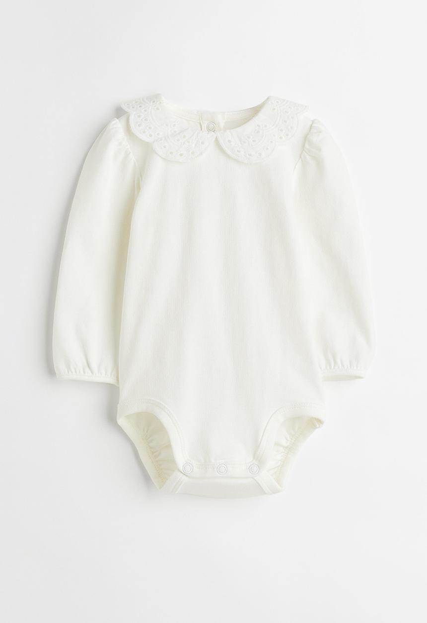 H&M - Collared bodysuit - white