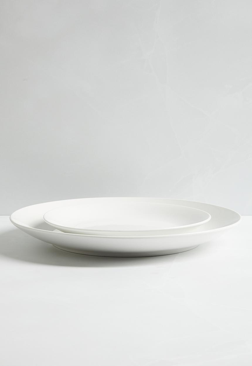 Excellent Houseware - 12 pc porcelain dinnerware set - white