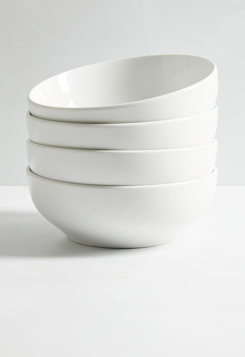 Excellent Houseware - 12 pc porcelain dinnerware set - white