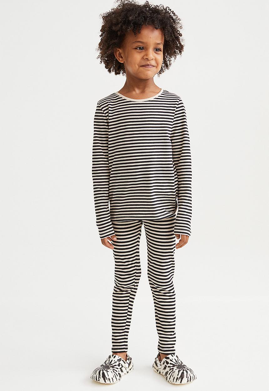 H&M - 3-Pack jersey leggings - purple/striped