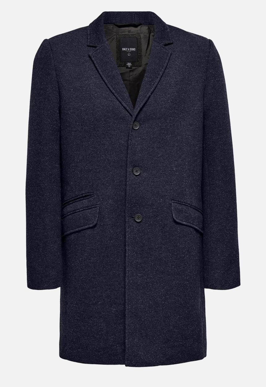 Only & Sons - Onsjulian king coat in otw vd - navy