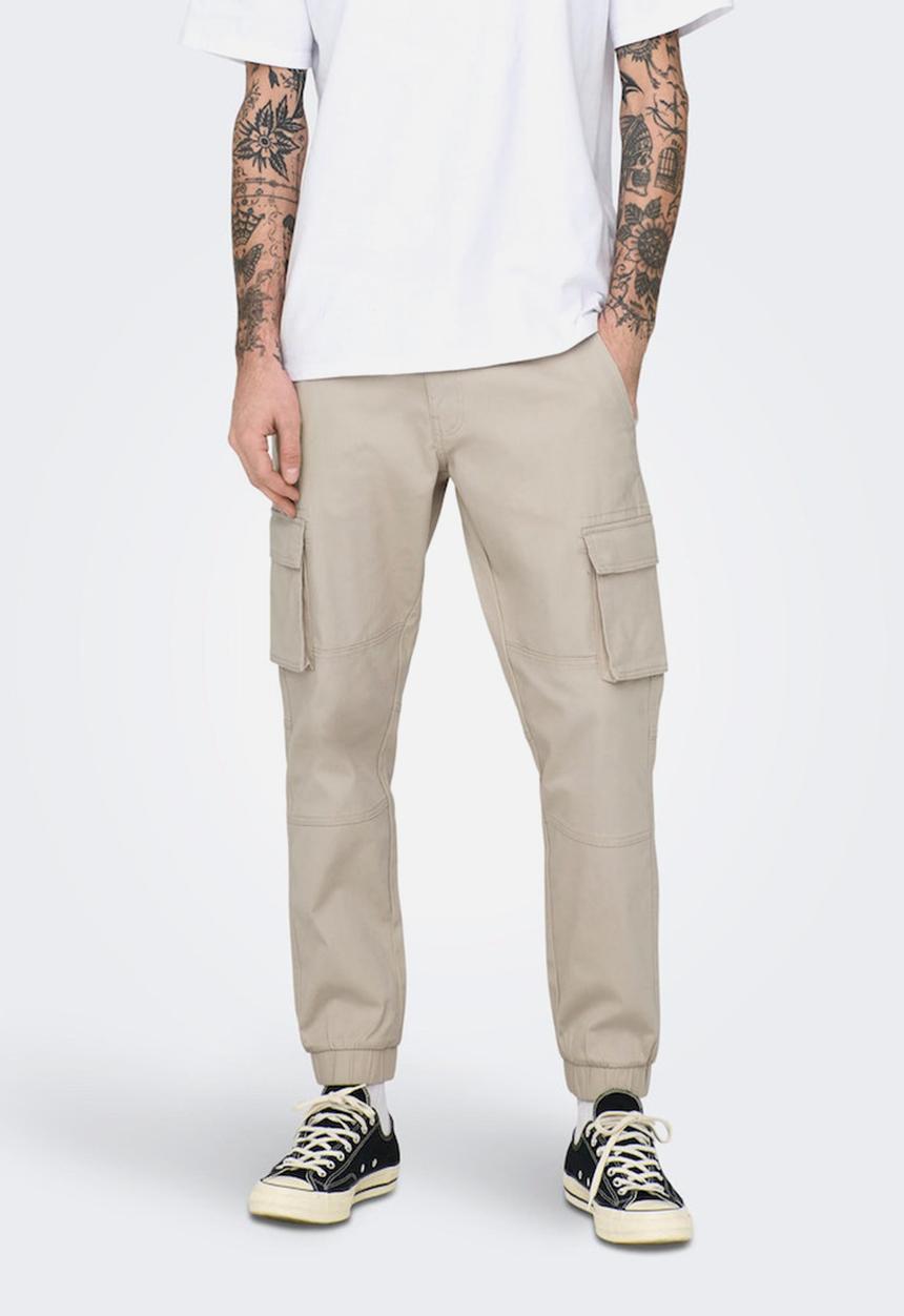 Only & Sons - Onscam stage cargo cuff pk - stone
