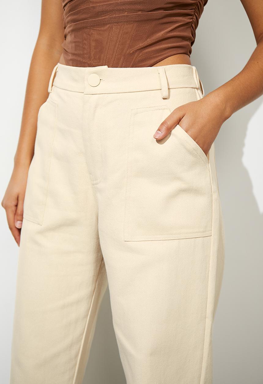 Superbalist - Patch pocket tapered trouser - ecru
