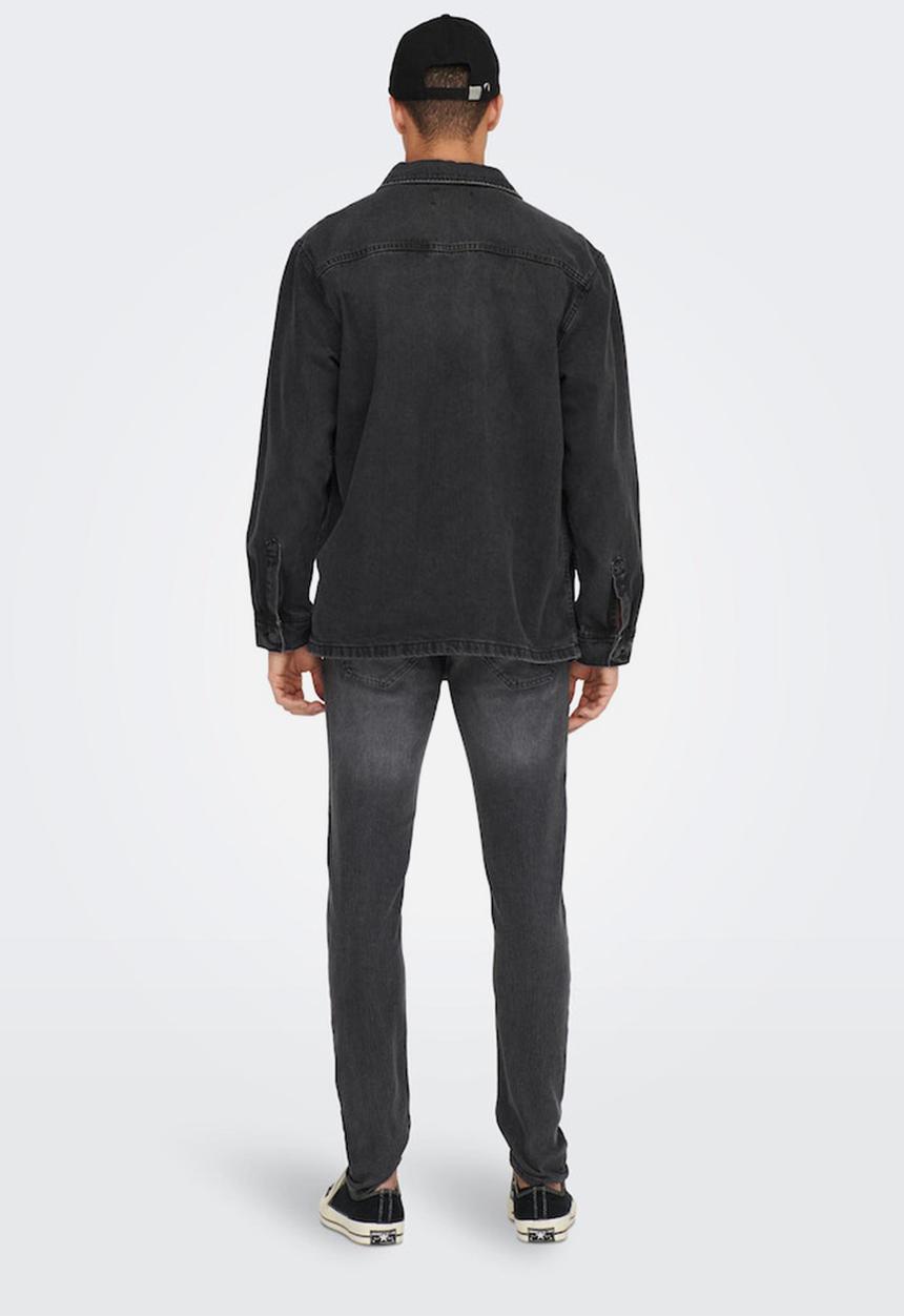 Only & Sons - Onssaka washed black 4614 jacket vd - black