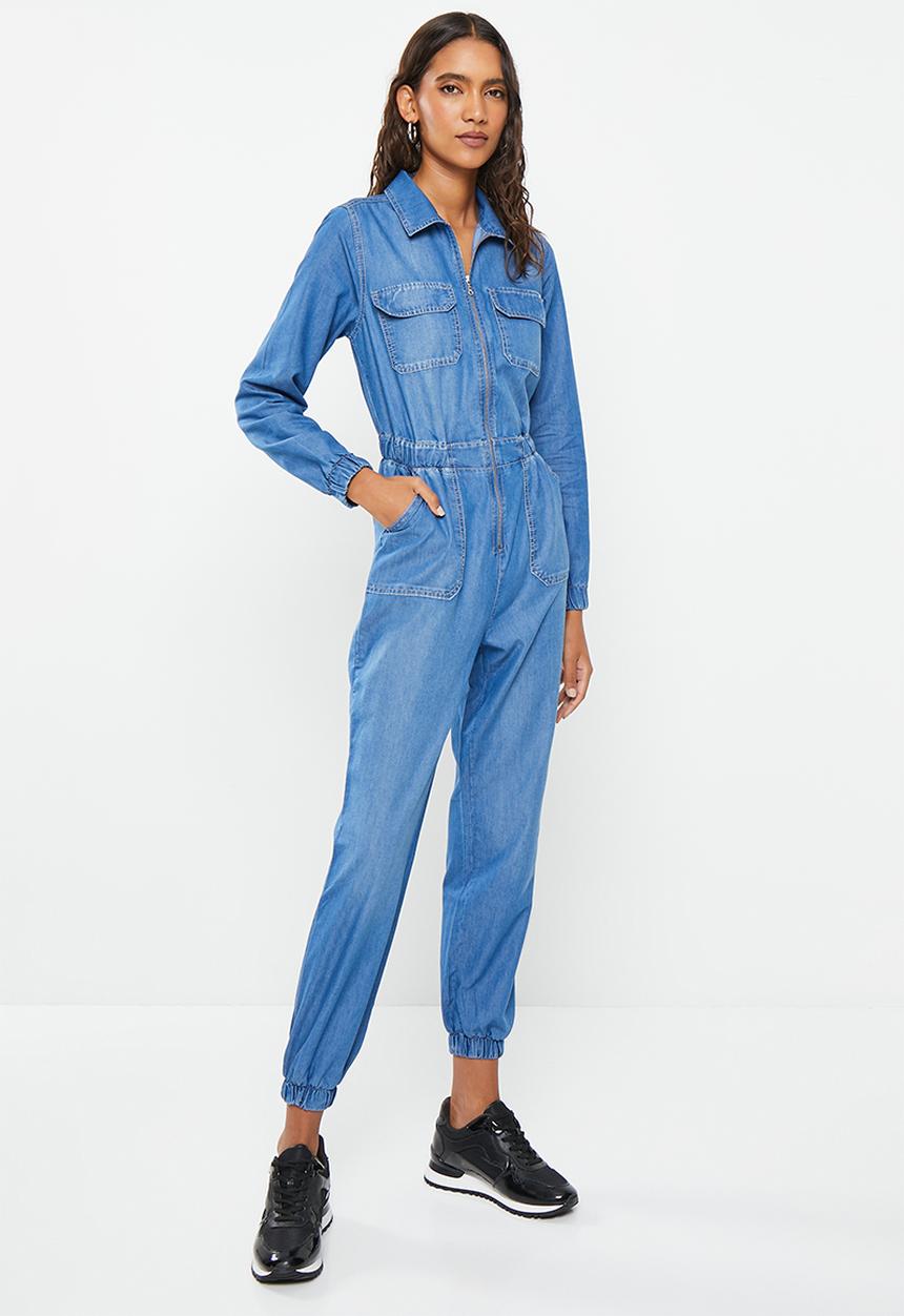 SISSY BOY - Denim bae: boiler jumpsuit - indigo