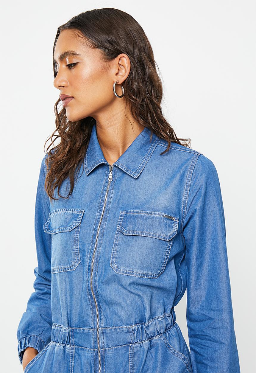 SISSY BOY - Denim bae: boiler jumpsuit - indigo
