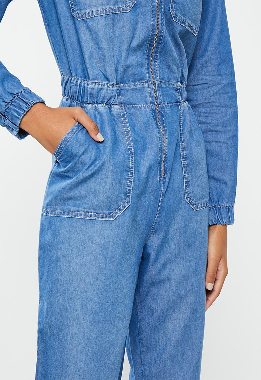 SISSY BOY - Denim bae: boiler jumpsuit - indigo