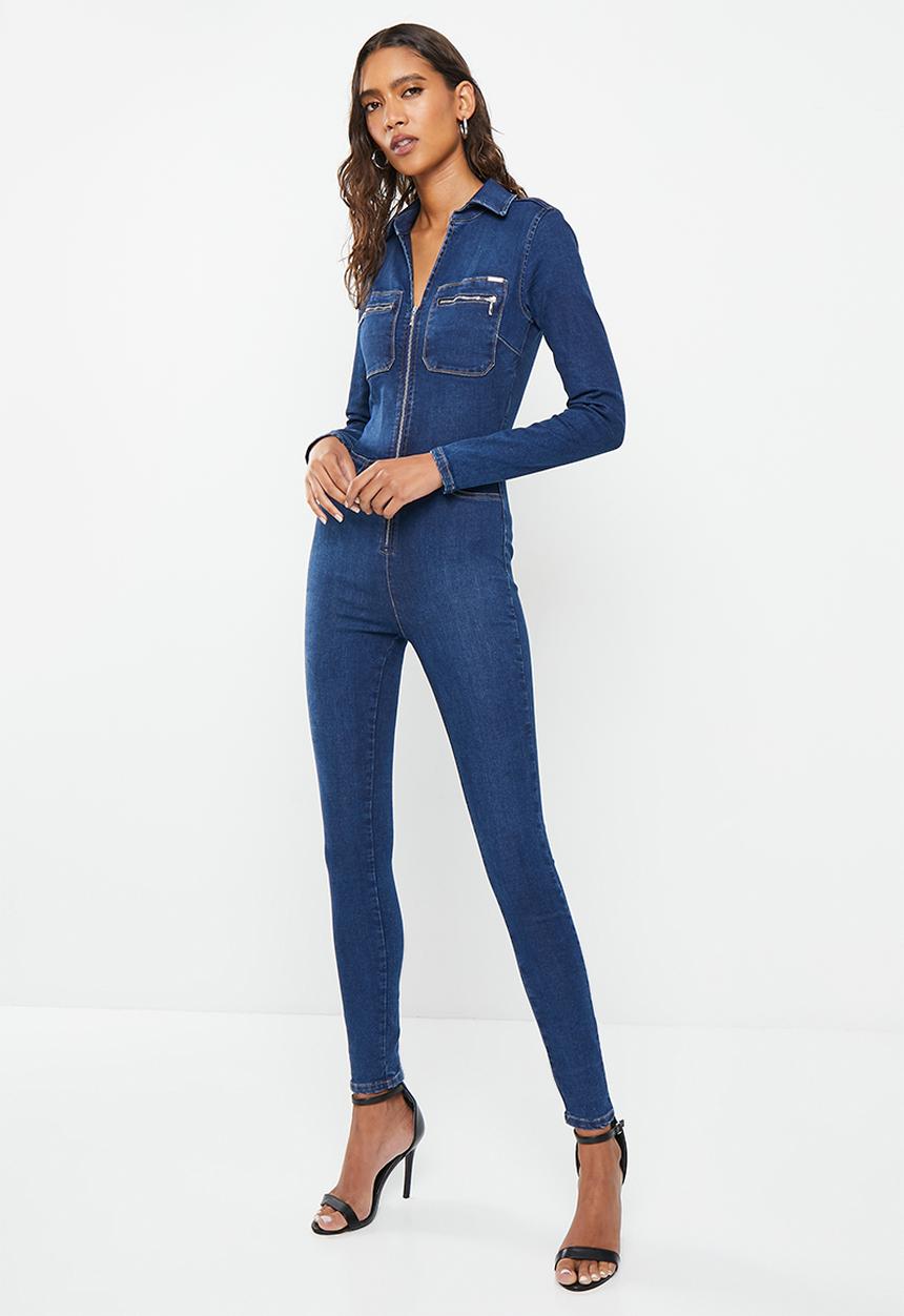 SISSY BOY - Groove babe: jumpsuit with front zip - med vintage