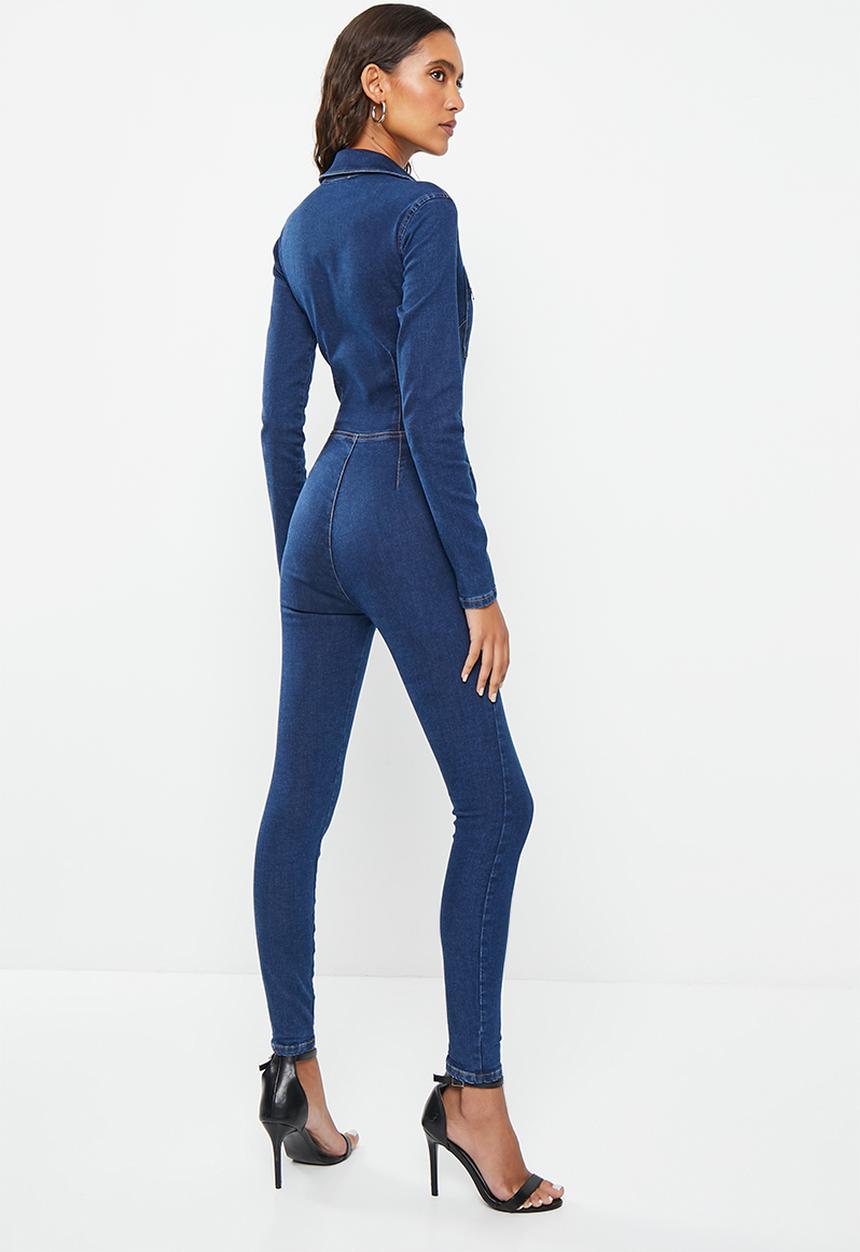 SISSY BOY - Groove babe: jumpsuit with front zip - med vintage