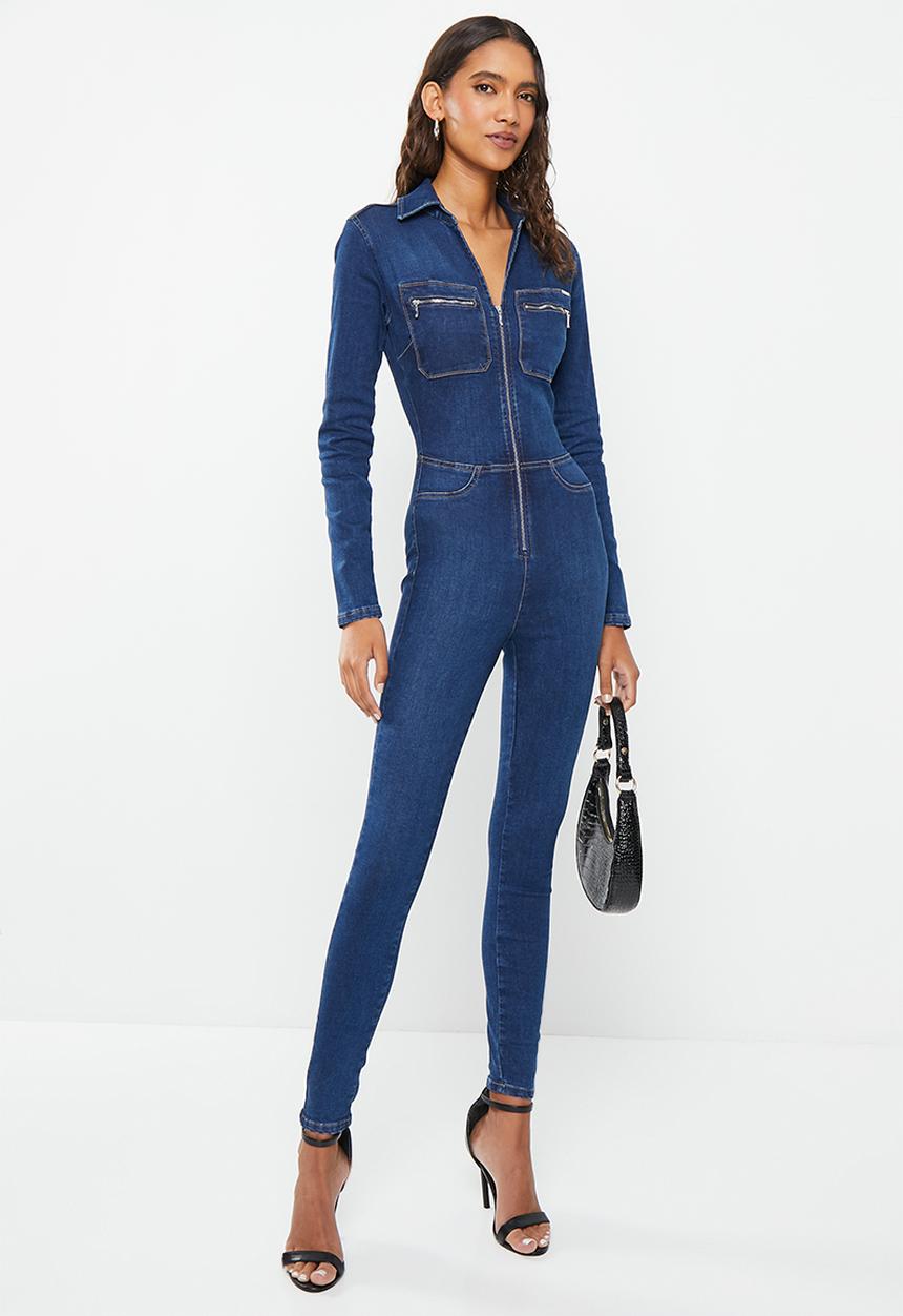 SISSY BOY - Groove babe: jumpsuit with front zip - med vintage