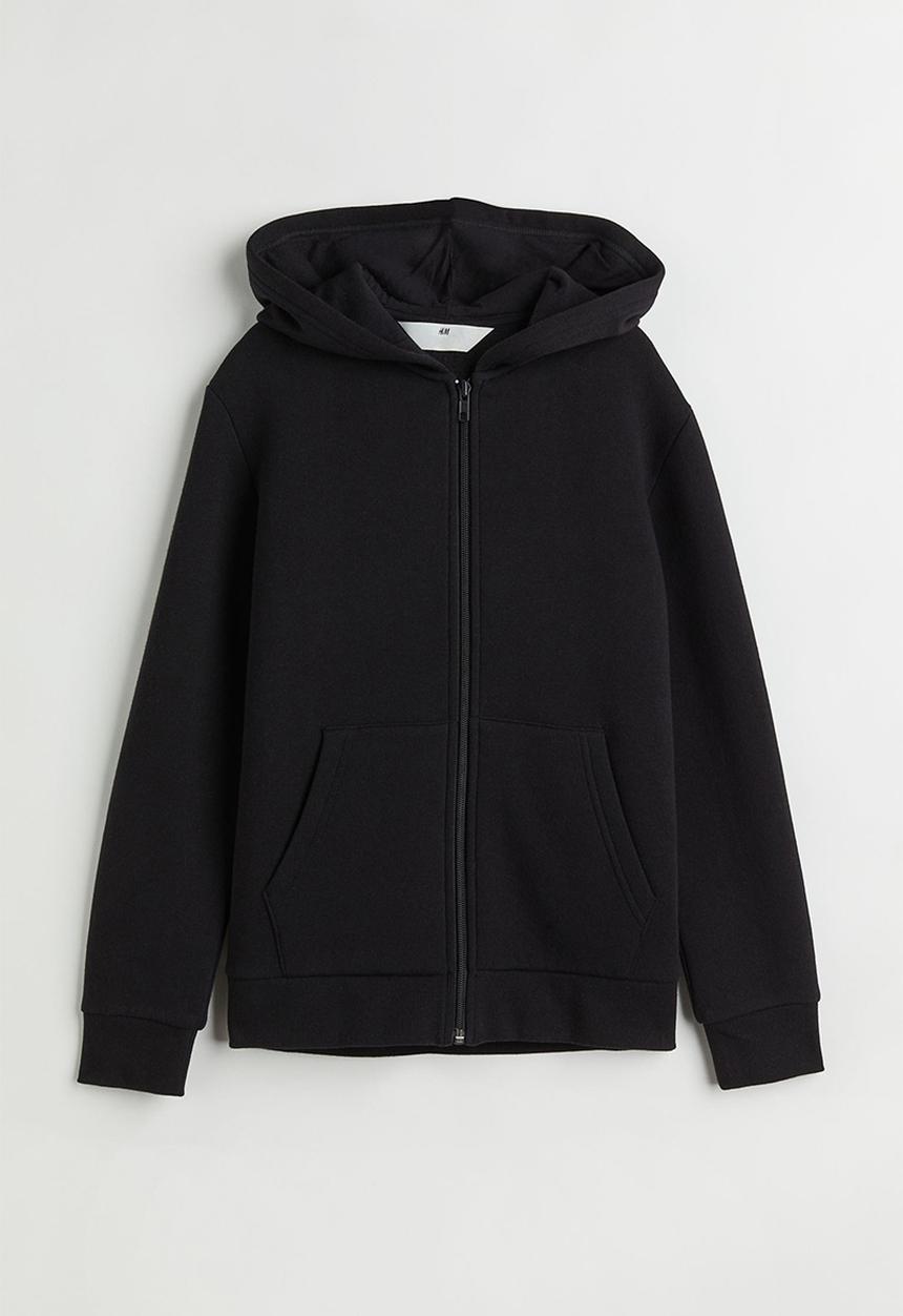 H&M - Zip-through hoodie - black