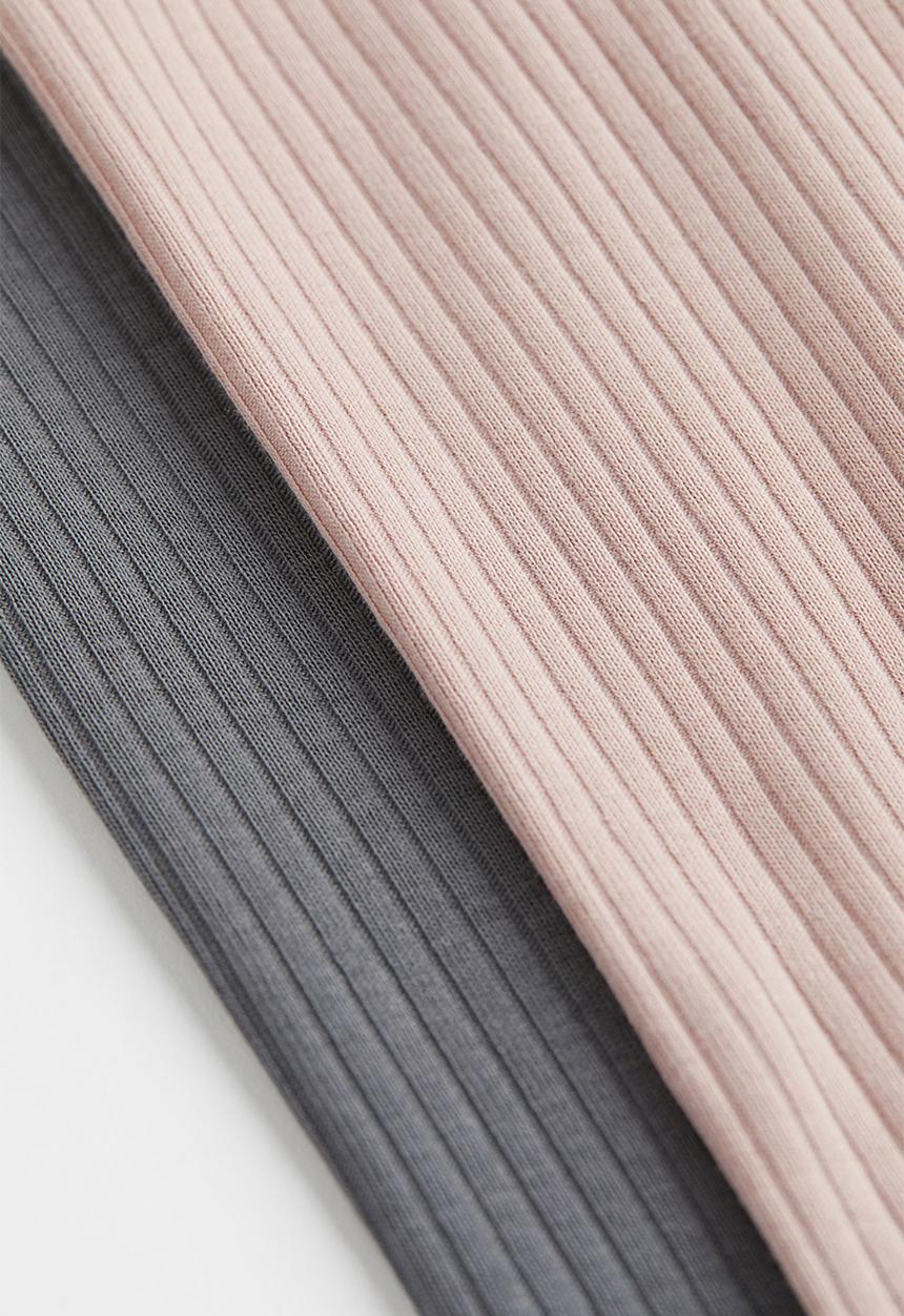 H&M - 2 Pack leggings - powder pink & dark grey