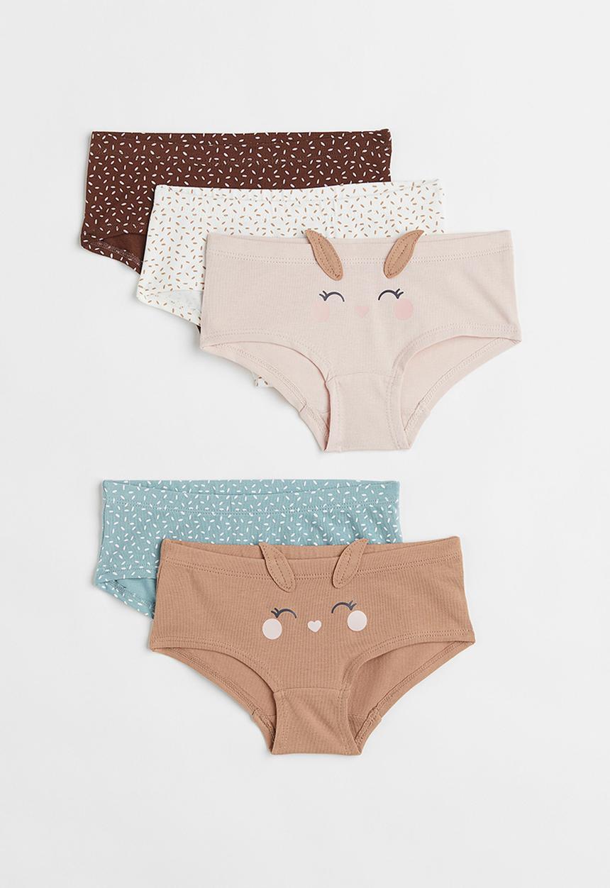H&M - 5-Pack hipster briefs - beige/rabbits
