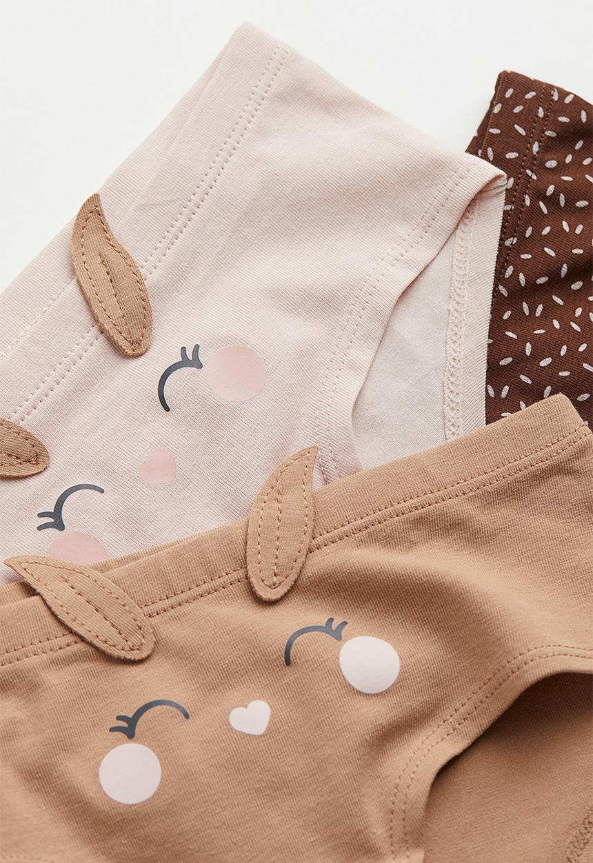H&M - 5-Pack hipster briefs - beige/rabbits
