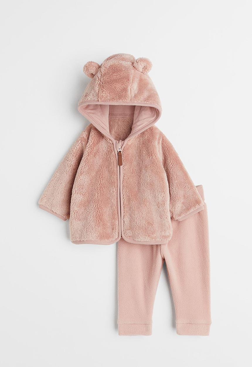 H&M - 2 Piece fleece set - light pink