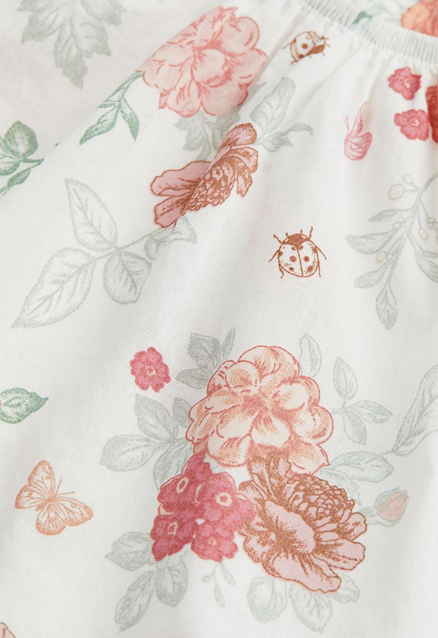 H&M - 2 Piece cotton set - white/roses