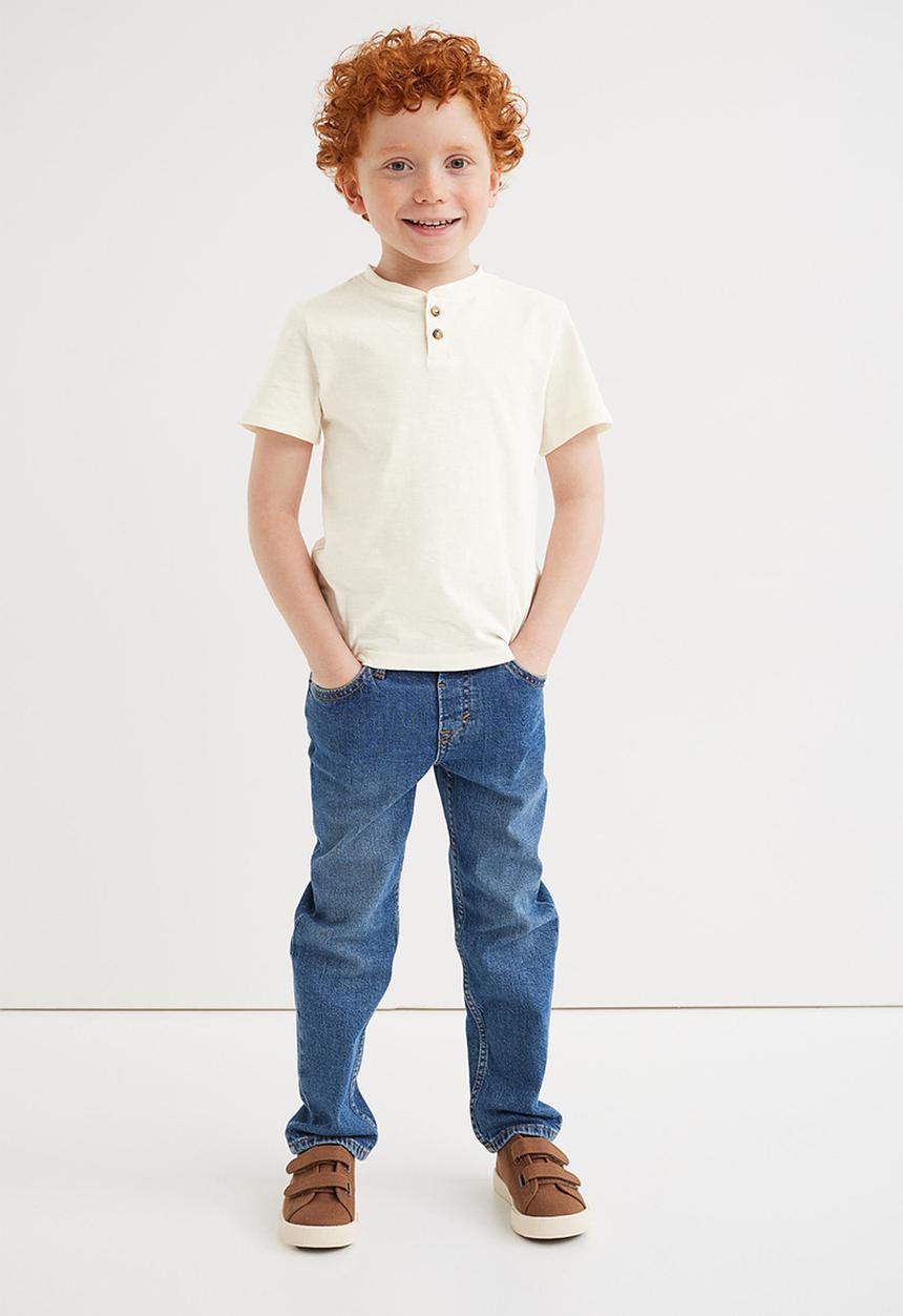 H&M - 3-Pack henley tops - light brown/natural white