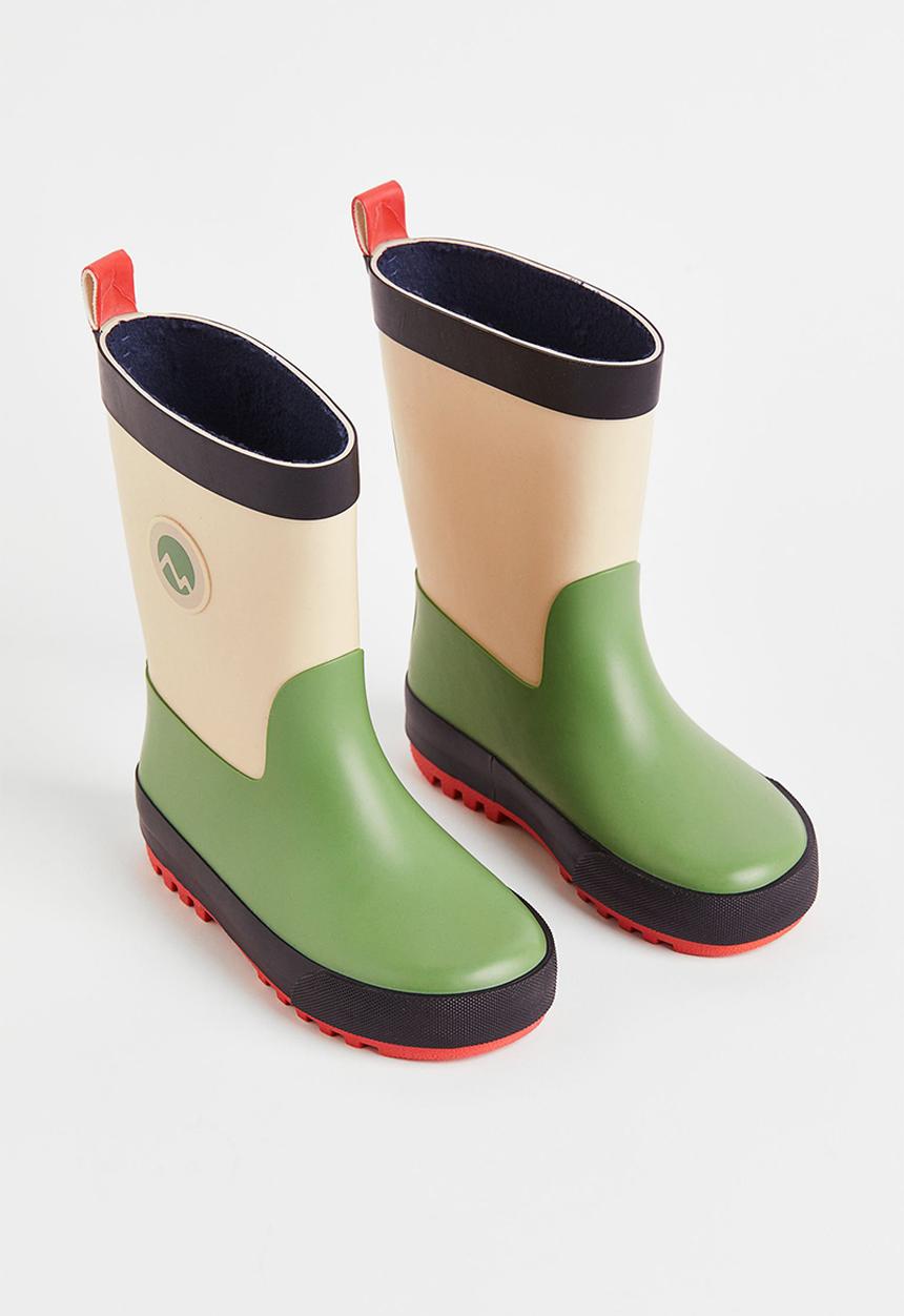 H&M - Printed wellingtons - light green & beige