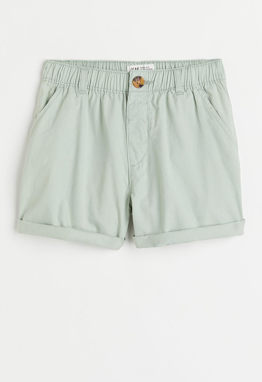 H&M - Cotton poplin shorts - light green
