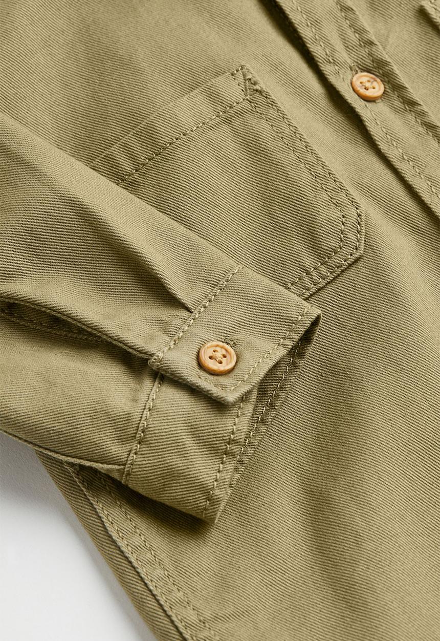 H&M - Cotton twill shacket - khaki green