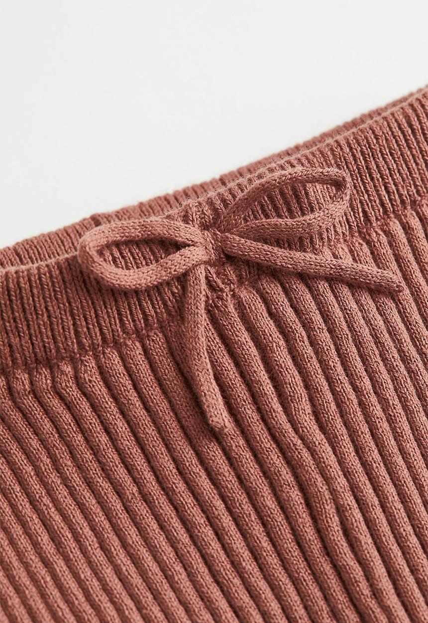 H&M - 2-Piece rib-knit cotton set - brown