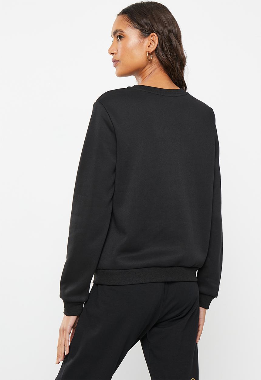 SISSY BOY - Mone: crew neck sweat top with long sleeves - black
