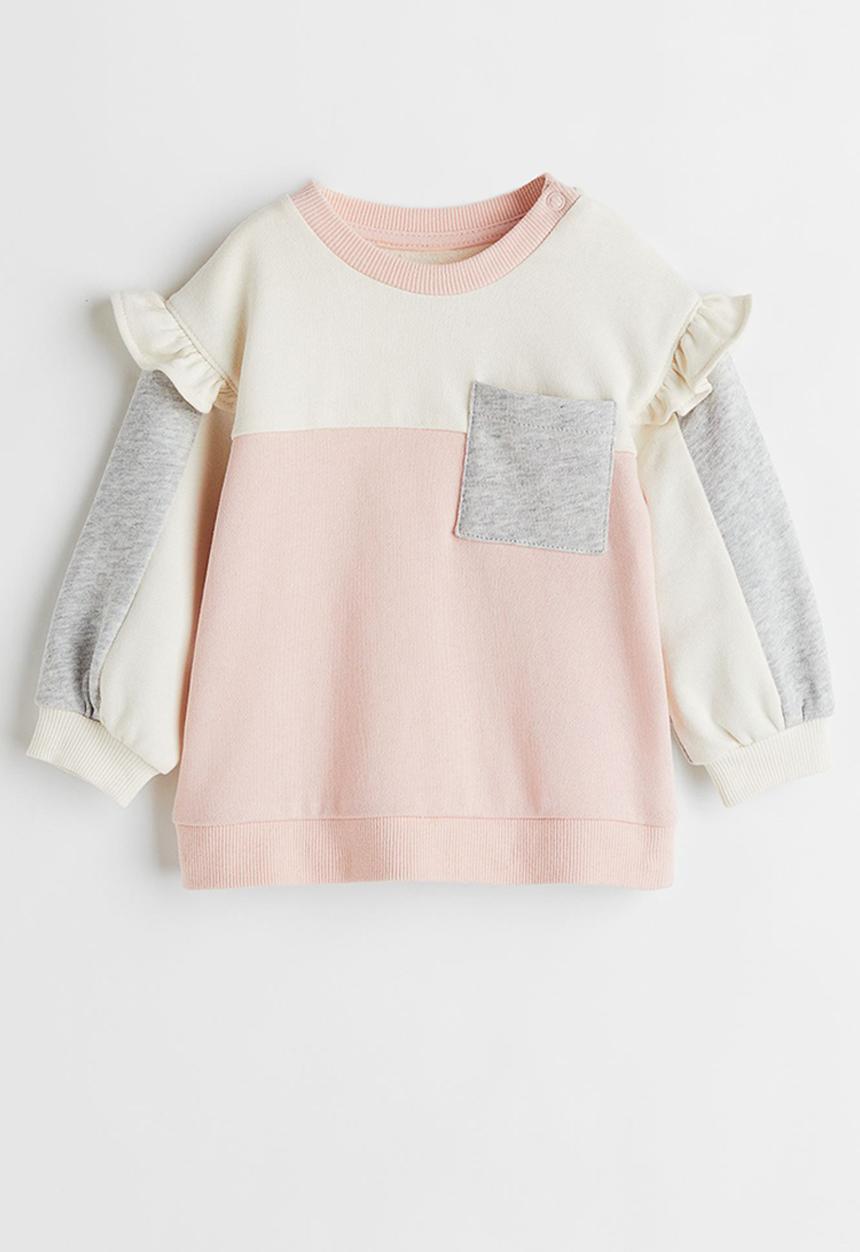 H&M - Sweatshirt - light pink/block-coloured