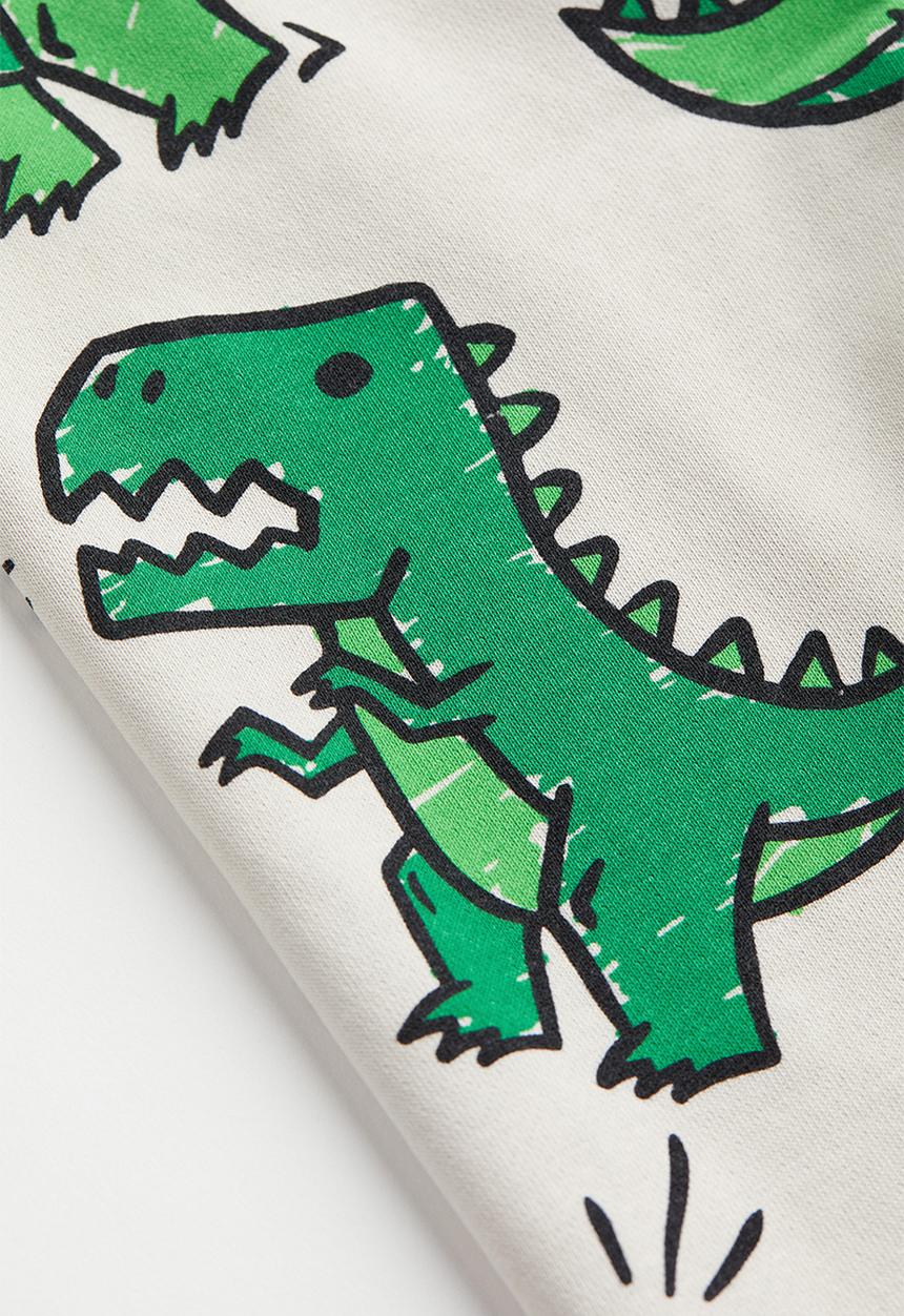 H&M - Joggers - natural white/dinosaurs