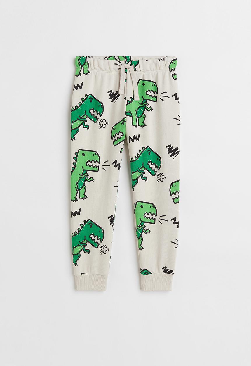 H&M - Joggers - natural white/dinosaurs