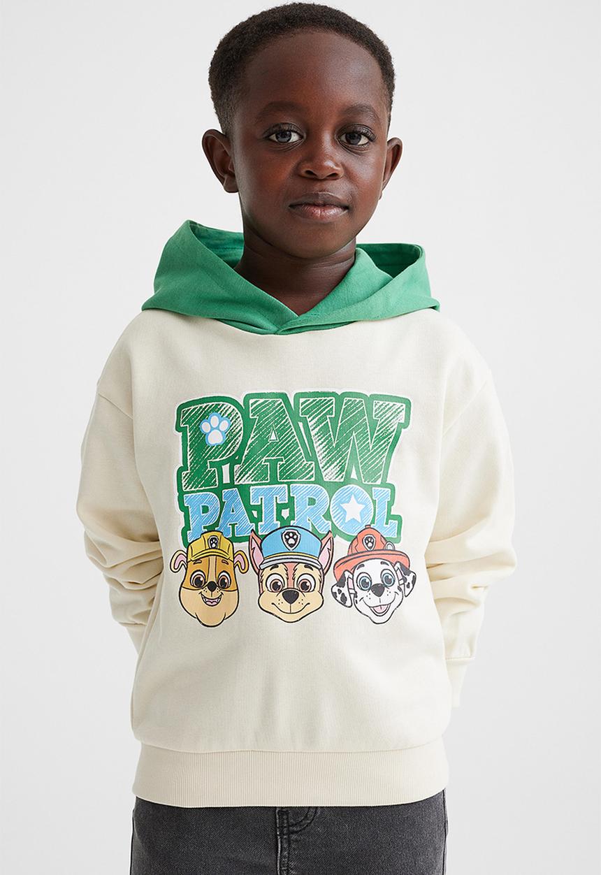 H&M - Printed hoodie - light yellow/paw patrol