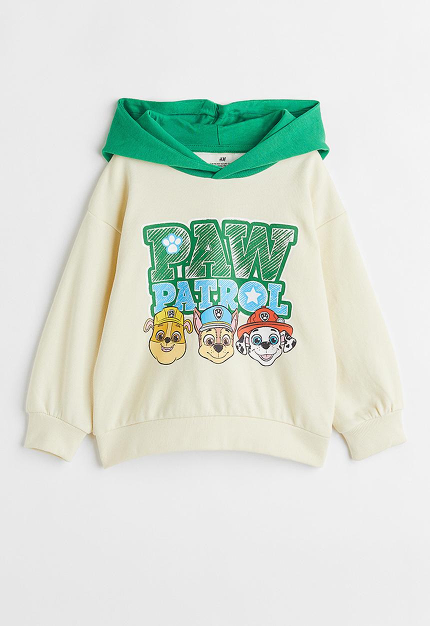 H&M - Printed hoodie - light yellow/paw patrol