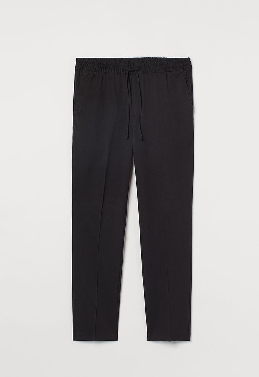 H&M - Slim fit joggers - black