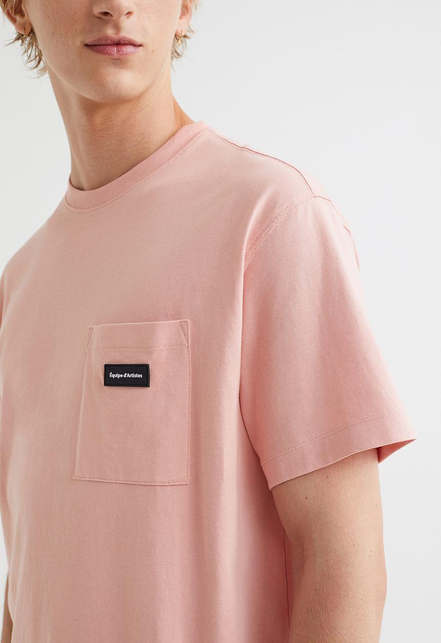 H&M - Regular fit pocket-detail T-shirt - pink