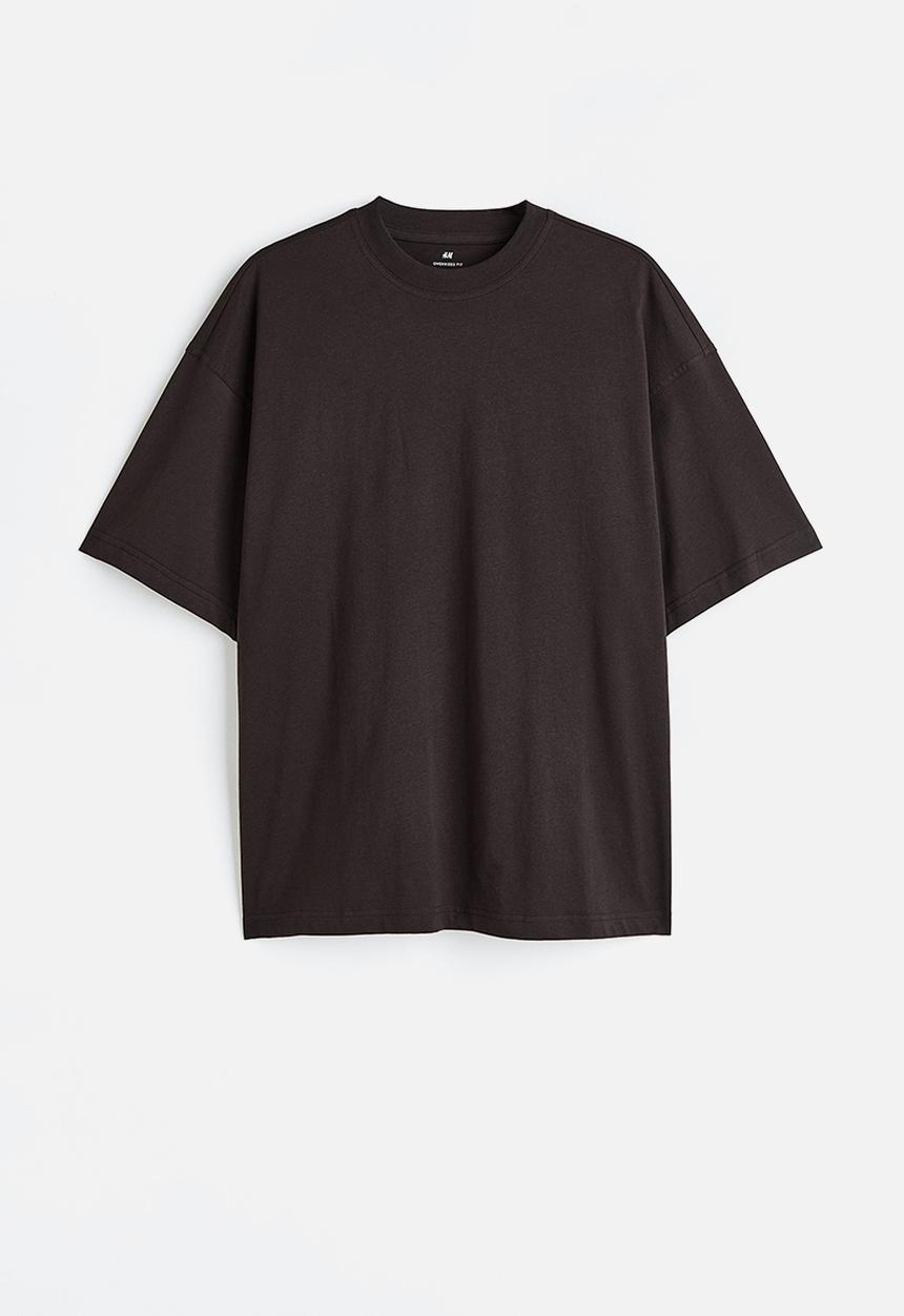 H&M - Oversized fit cotton T-shirt - black