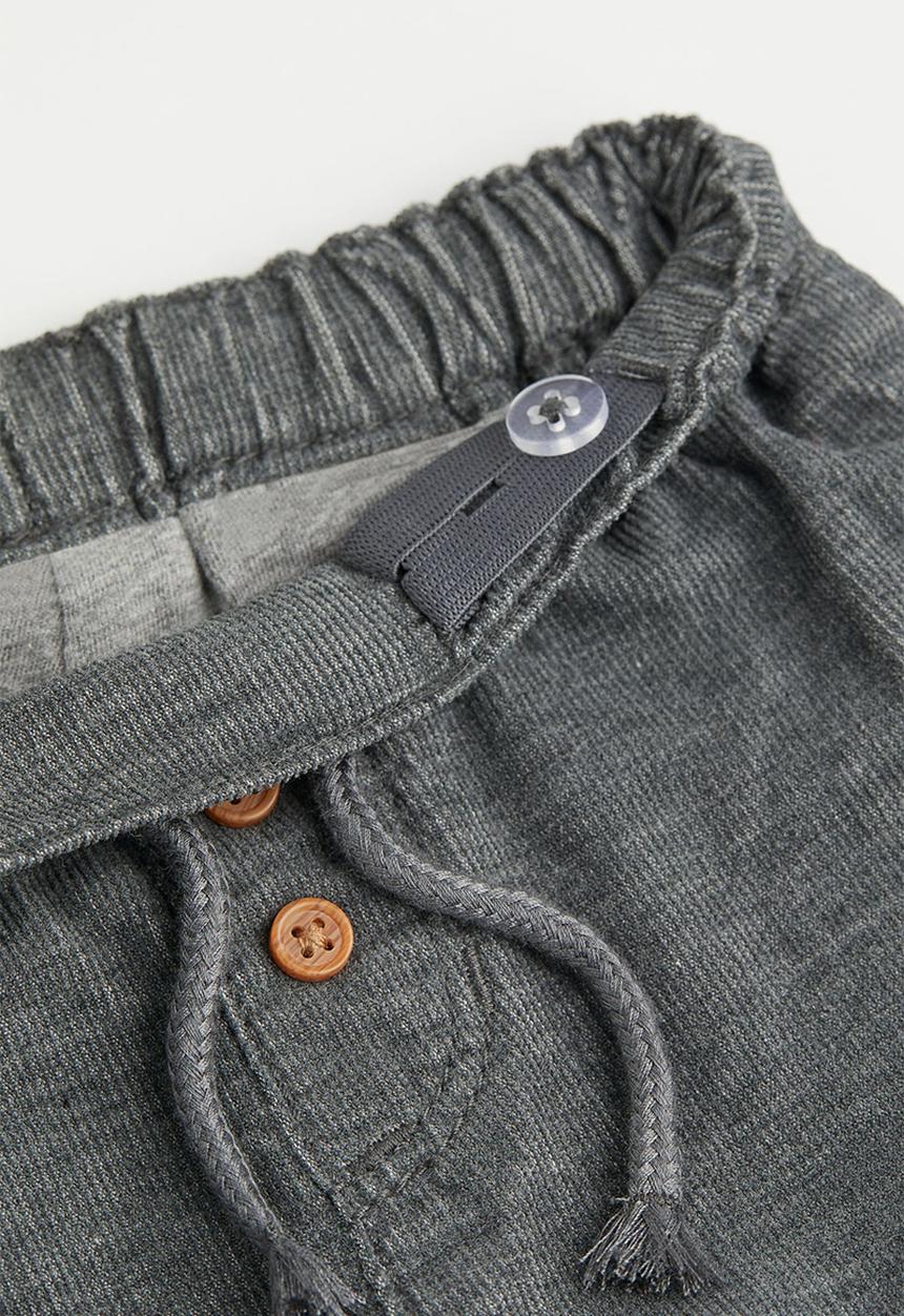 H&M - Fully lined corduroy trousers - dark grey marl
