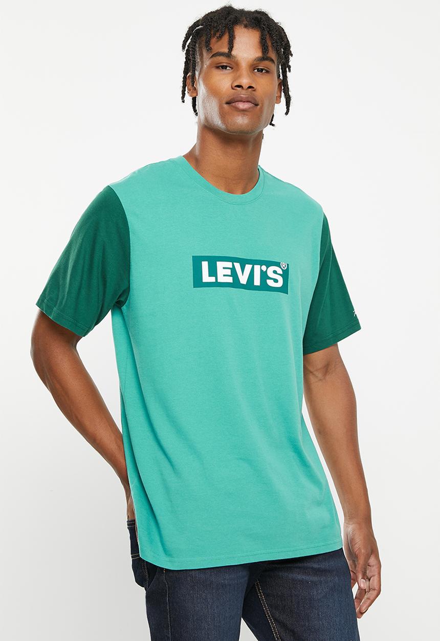 Levi’s® - Short sleeve relaxed fit tee colorblock bt - green