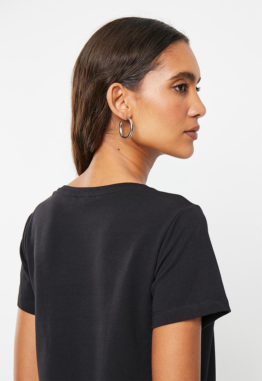 SISSY BOY - Gina gina: regular fit top with short sleeves - black