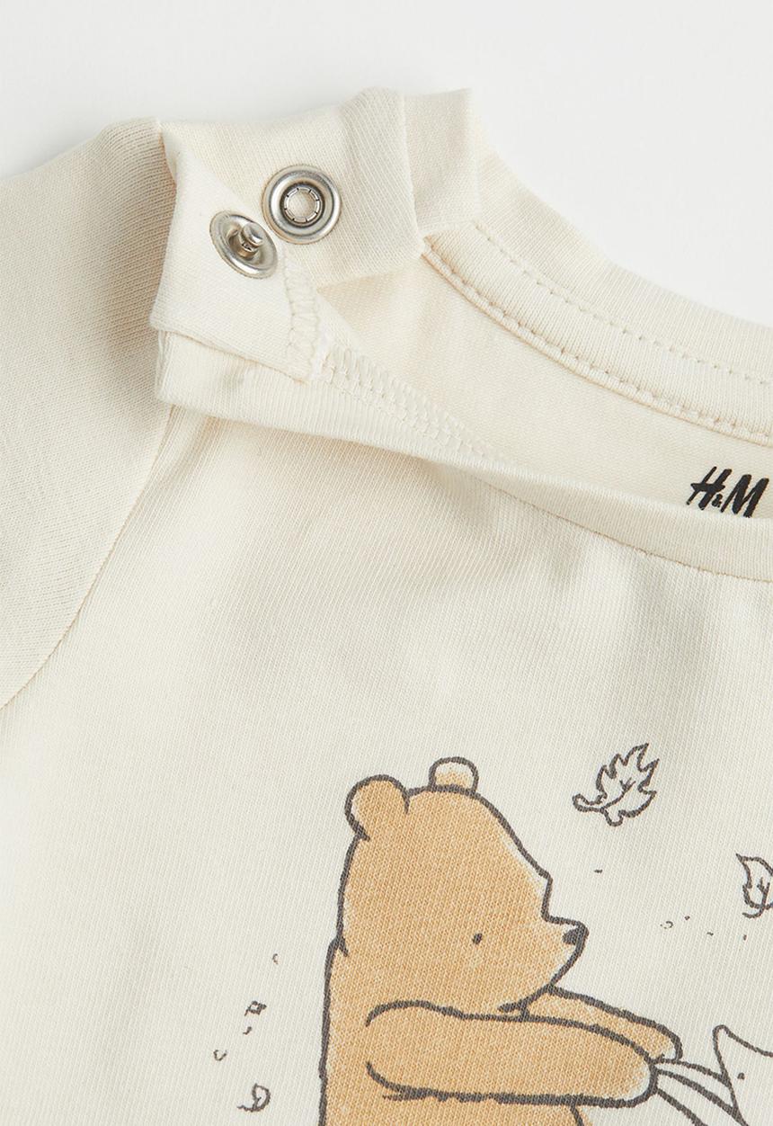 H&M - 3-Piece jersey set - cream/winnie the pooh