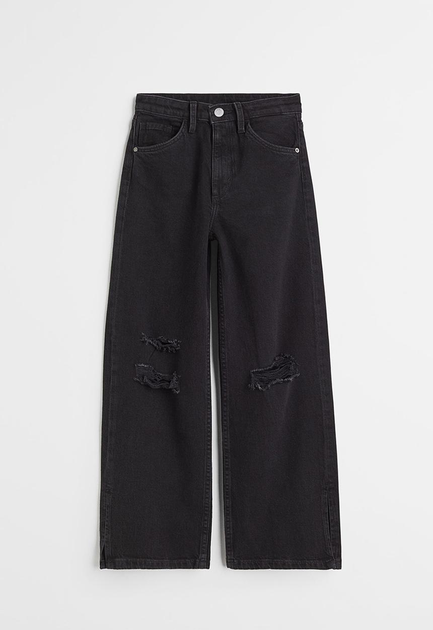 H&M - Wide high jeans - black
