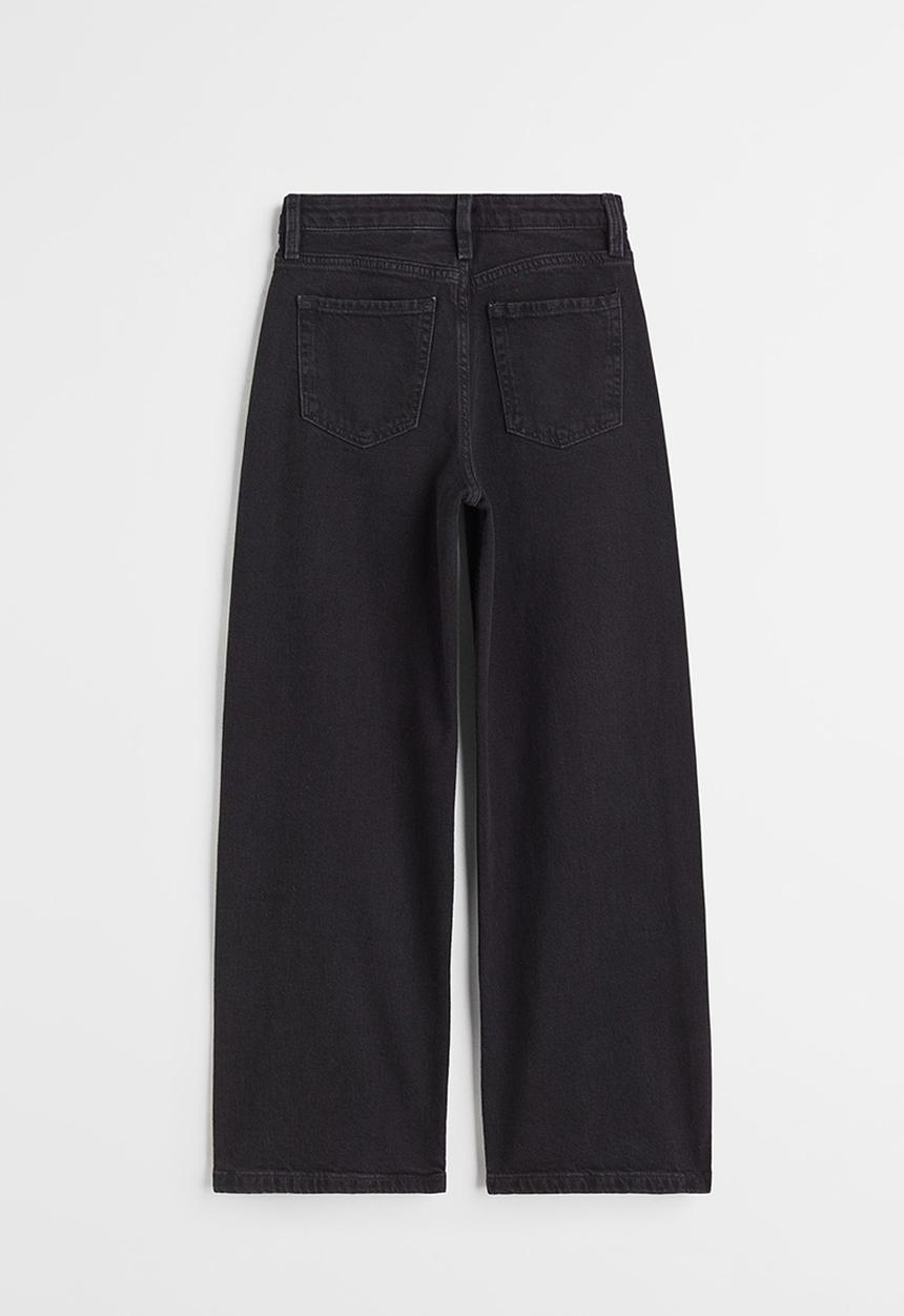 H&M - Wide high jeans - black