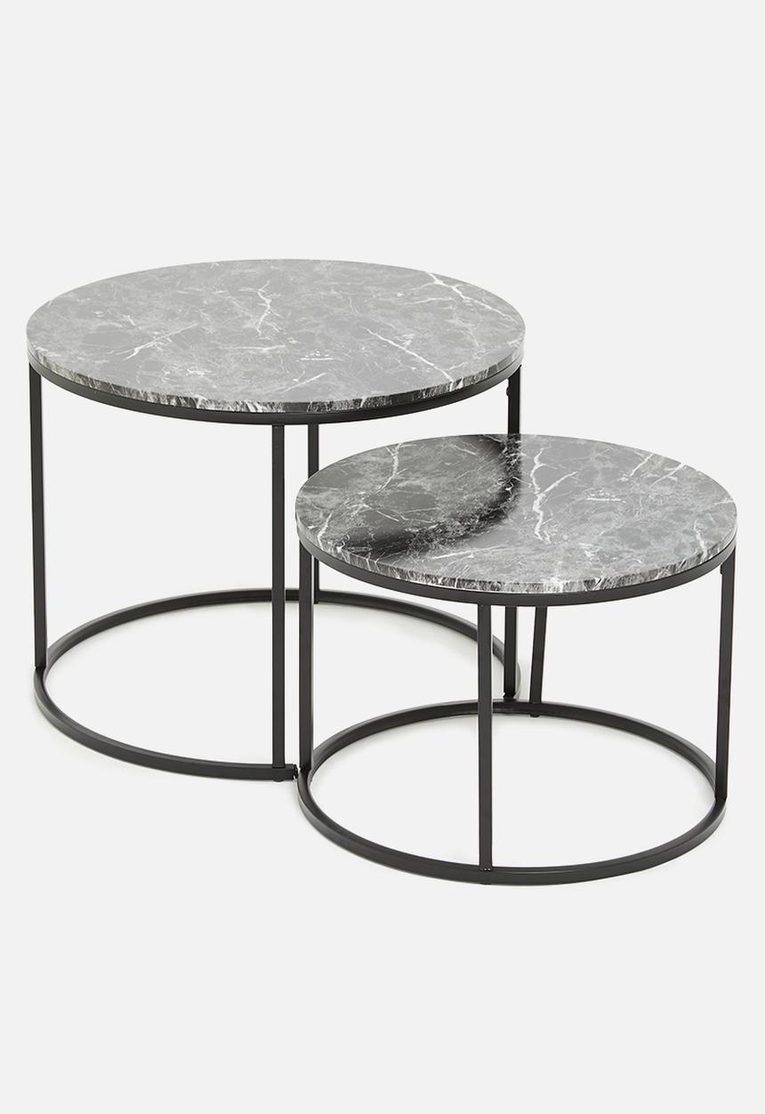 H&S - Zuri nested coffee tables - black