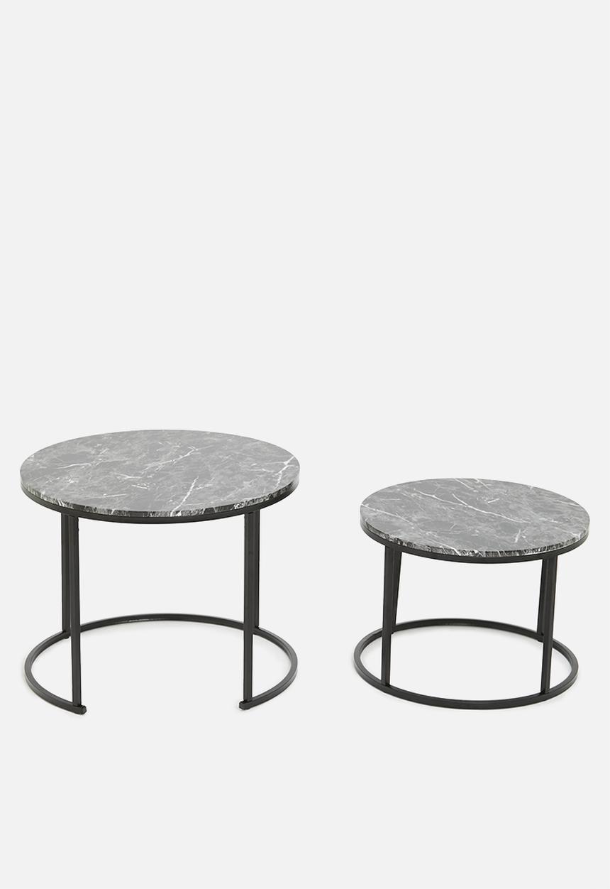 H&S - Zuri nested coffee tables - black