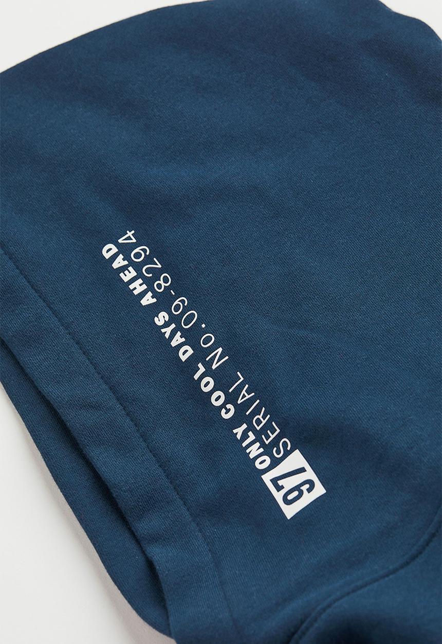 H&M - 2-Piece sweatshirt set - dark blue/only cool days ahead