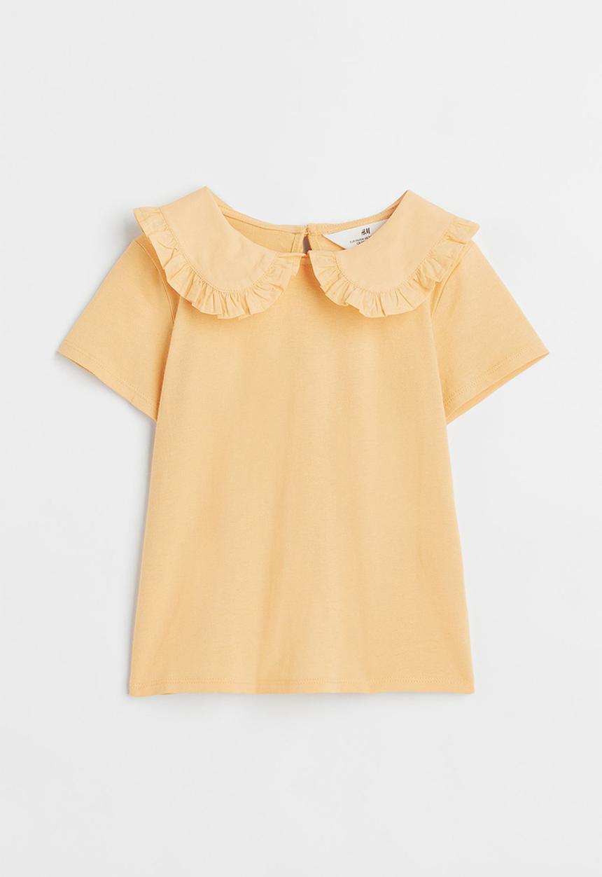 H&M - Collared T-shirt - yellow