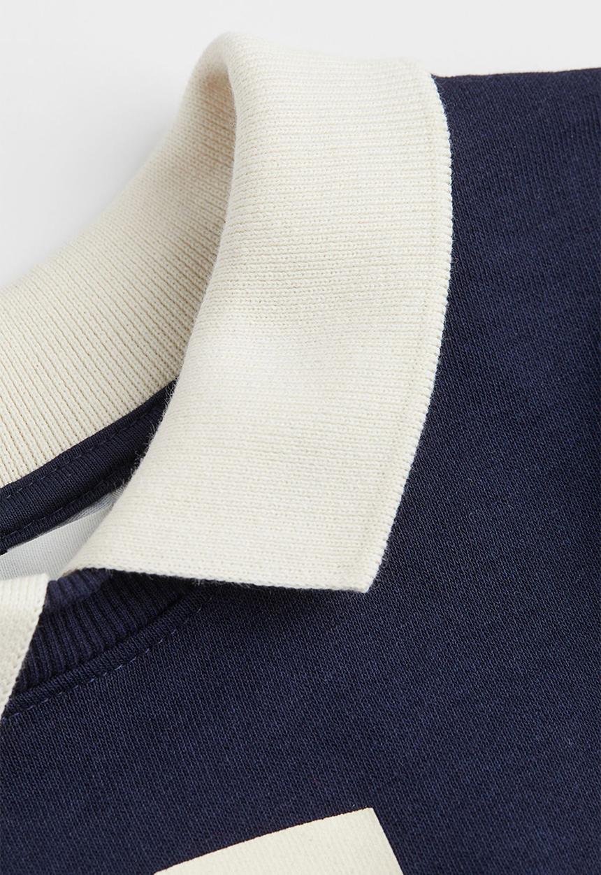 H&M - Boxy printed sweatshirt - navy blue/yale