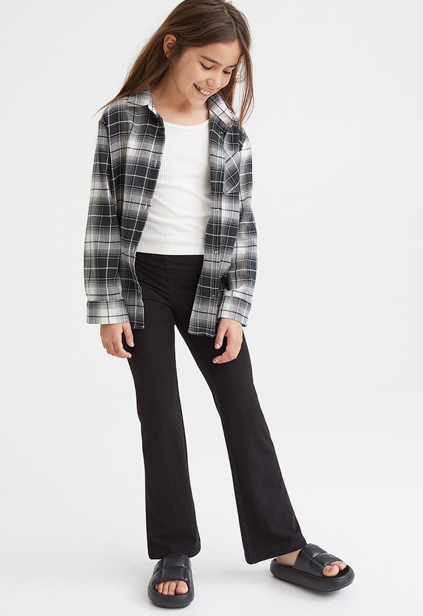 H&M - Cotton shirt - dark grey/checked