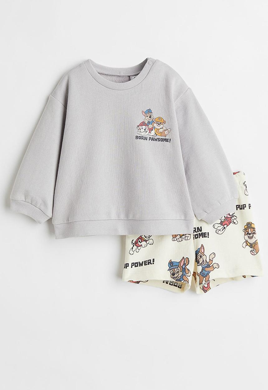 H&M - 2 Piece cotton set - light grey/paw patrol