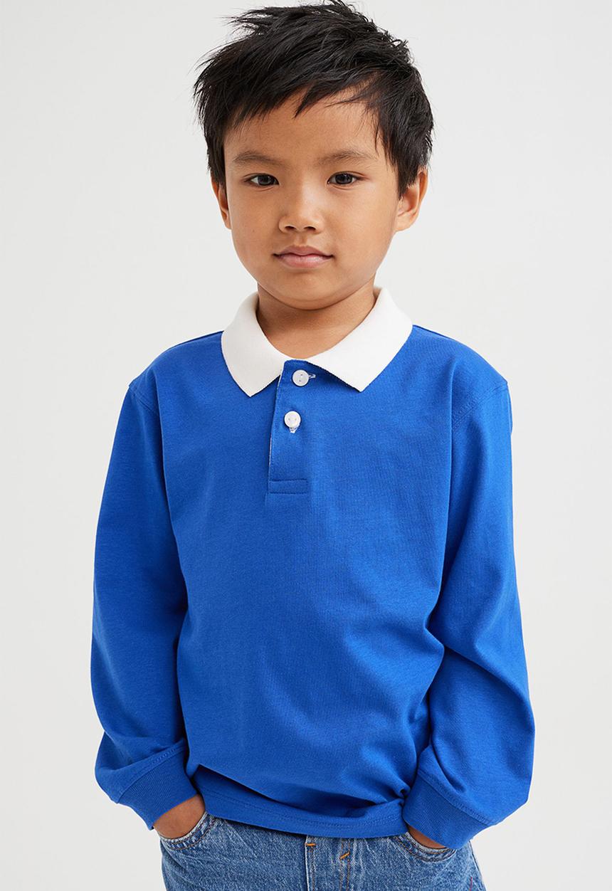 H&M - Cotton rugby shirt - cobalt blue